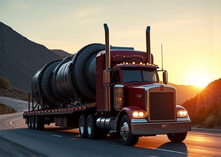 Heavy haul truck on open road