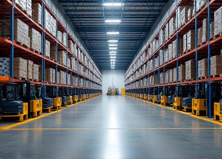 Modern warehouse facility interior